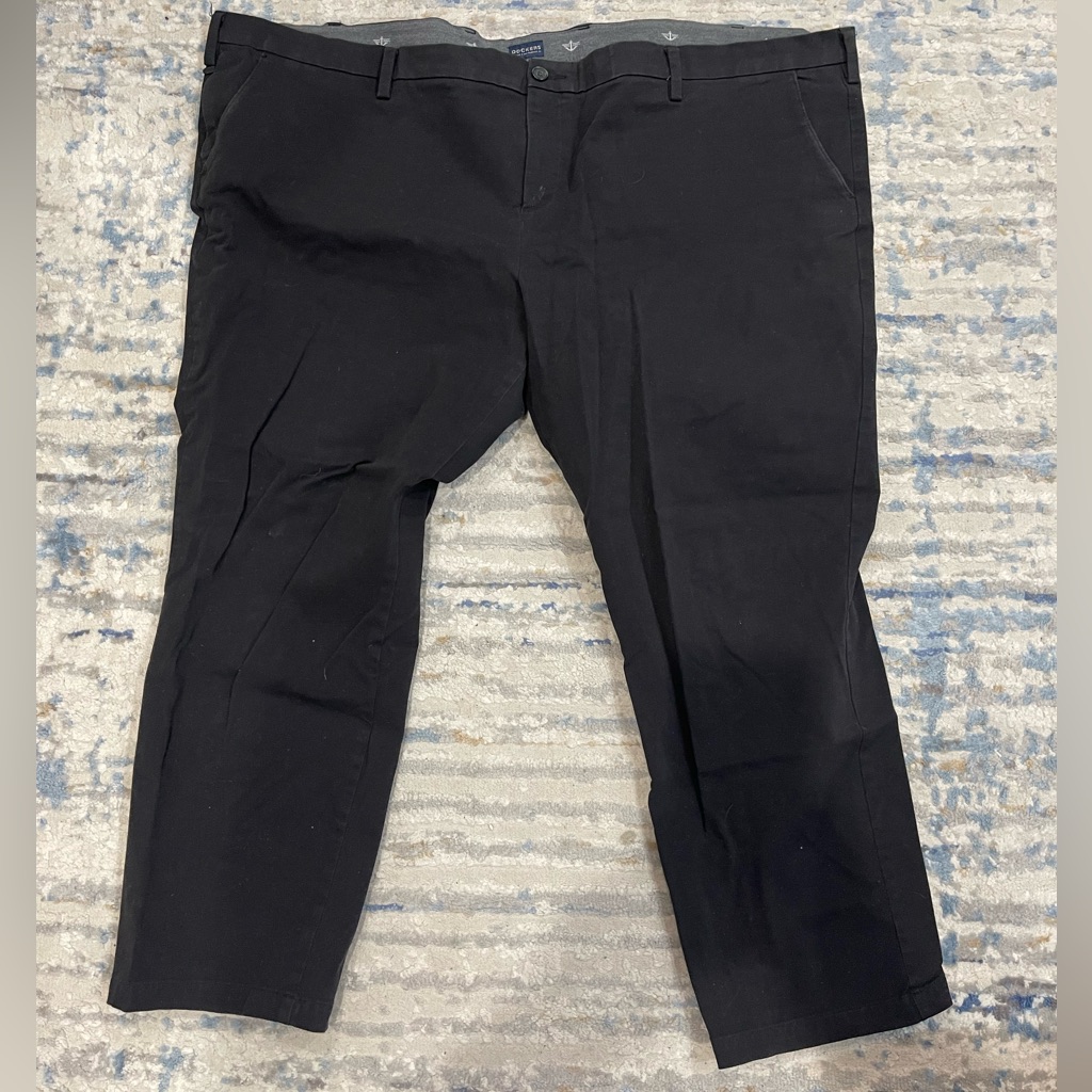 54w32l Dockers Tapered Fit Workday 360 Stretch Big And Tall Chinos (Black)